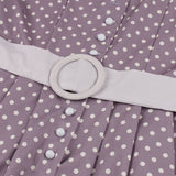 Robe à pois ceinturée années 50 vintage retro dress femme