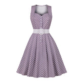 Robe ceinturée à pois années 50 retro vintage dress femme