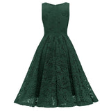 Robe retro vintage cocktail dentelle dress femme style