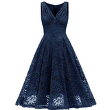 Robe cocktail dentelle retro vintage dress femme élégant