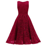 Robe retro dentelle cocktail vintage dress femme chic