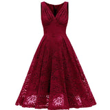 Robe dentelle cocktail retro vintage dress femme élégant