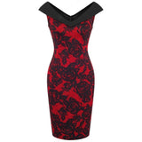 Robe Crayon Vintage Rockabilly - Rouge / S / China