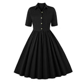 Robe Élégante Années 50 - Noir / S