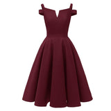 Robe Évasée Années 50 - Bordeaux / S