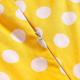 Robe à pois jaune style pin up vintage dress polka dots