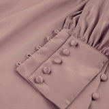 Robe longue à bouton vintage années 50 retro pin-up dress