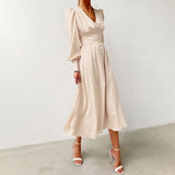 Robe vintage longue à bouton années 50 pin-up dress rockabilly