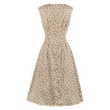 Robe années 50 à pois longue vintage pin-up dress polka