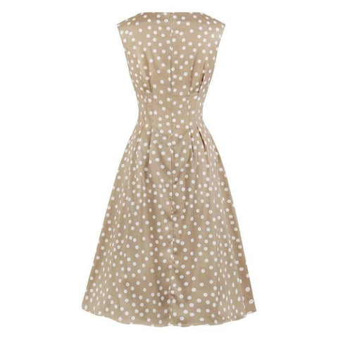 Robe années 50 à pois longue vintage pin-up dress polka