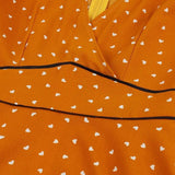 Robe orange année 50 à pois vintage rockabilly polka dress