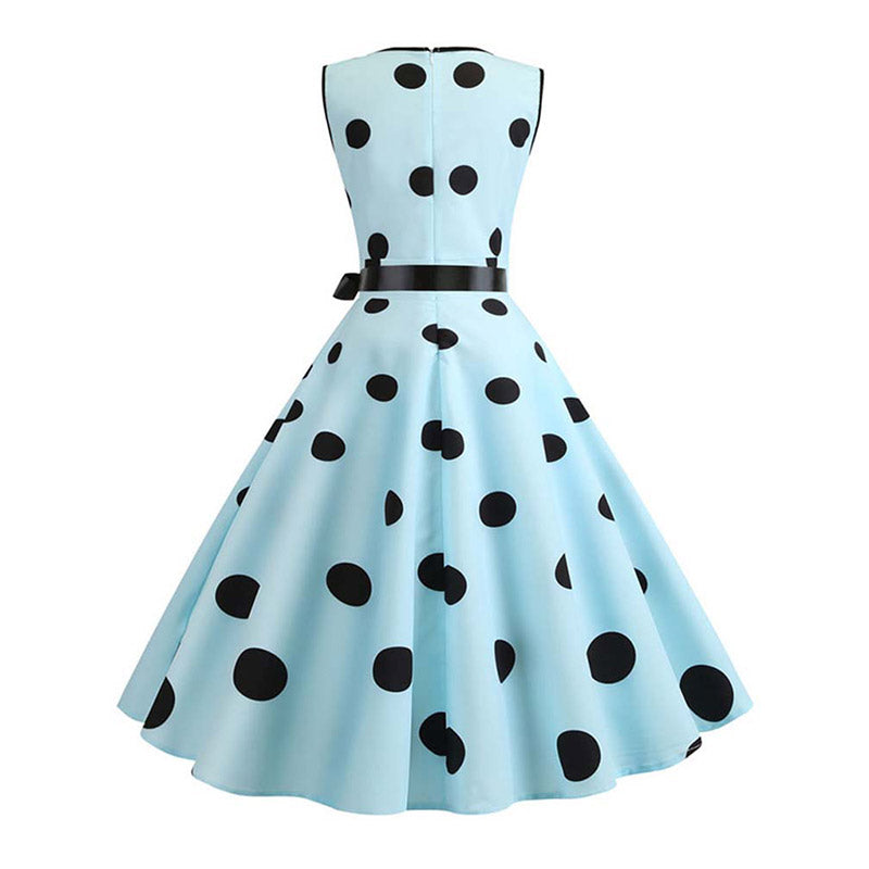 Robe Pin-Up Bleu Ciel Vintage Douceur Azurée
