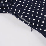 Robe Pin Up Bleu Foncée à Pois - Bleu foncé / S