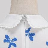 Robe papillon bleu années 50 vintage retro dress pin-up