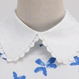 Robe années 50 vintage papillon bleu retro pin-up rockabilly dress