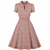 Robe retro été vintage summer dress lady fraîche chic