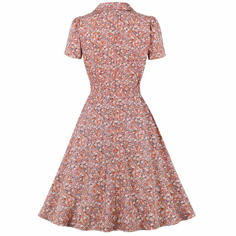 Robe vintage retro été summer dress femme saison estivale