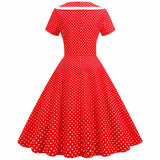 Robe années 50 vintage rouge pin-up red dress élégant