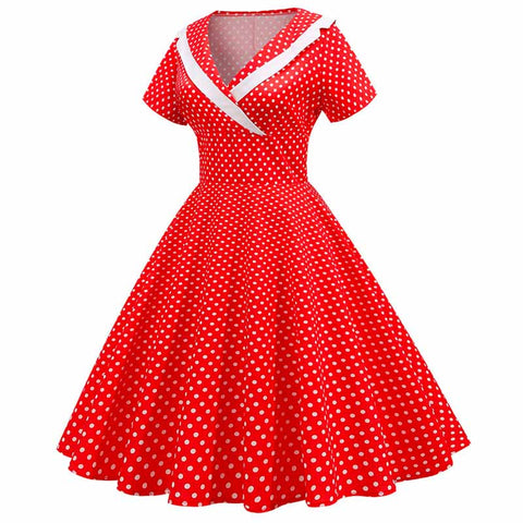 Robe rouge vintage années 50 retro red dress lady