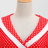 Robe rouge années 50 vintage rockabilly red dress sophistiqué