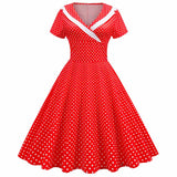 Robe années 50 rouge vintage pin-up red dress glamour