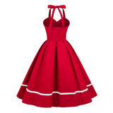 Robe années 50 rétro rouge vintage rockabilly red dress chic