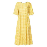 Robe Style Années 50 Grande Taille - Jaune / L