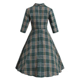 Robe verte vintage années 30 retro dress femme classique