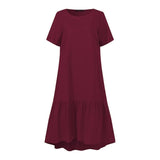 Robe Vintage Années 50 Grande Taille - Bordeaux / L