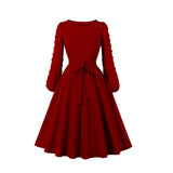 Robe vintage manches longues années 50 retro dress pin-up