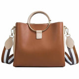 Sac à Main Anse Ronde Marron Année 50