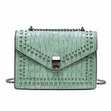 Sac à Main Clouté Turquoise Année 50