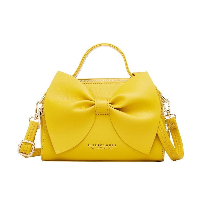 Sac à Main Noeud Jaune Tendance Retro