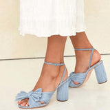 Sandales femme pin-up bleues vintage style retro chaussures