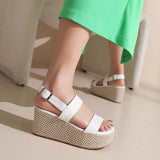 Sandales femme vintage compensées années 50 retro pin-up shoes