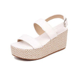 Sandales femme vintage compensées années 50 retro pin-up shoes