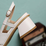 Sandales beige vintage années 50 retro style rockabilly chaussures