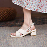 Sandales vintage beige années 50 retro pin-up shoes femme
