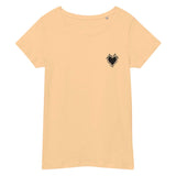 T-shirt femme vintage coeur brodée retro clothing style pin-up