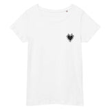 T-shirt femme vintage coeur brodée retro clothing style pin-up