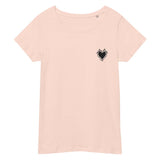 T-shirt coeur brodée vintage femme retro fashion tenue