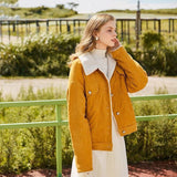 Veste côtelé vintage femme retro jacket lady chic outfit