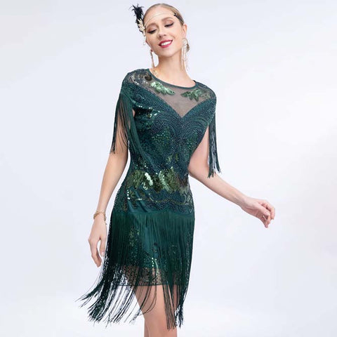 Robe années 20 cabaret vintage style charleston flapper dress