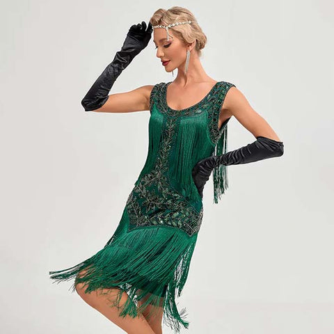 Robe années 20 retro gatsby vintage charleston dress sophistiqué