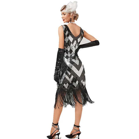 Robe années 1920 charlestone vintage dress retro gatsby soirée