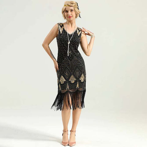 Robe vintage années 20 retro flapper dress femme gatsby