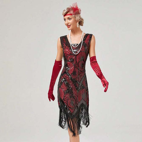 Robe vintage taille basse années 20 retro gatsby dress flapper