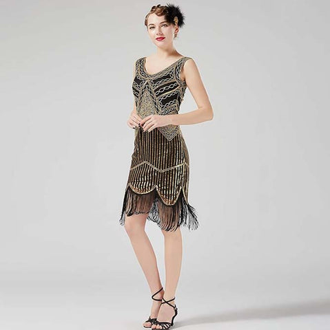 Robe Mariage Années 20 couleur or