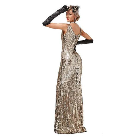 Robe de Mariée Dorée Style Années 20