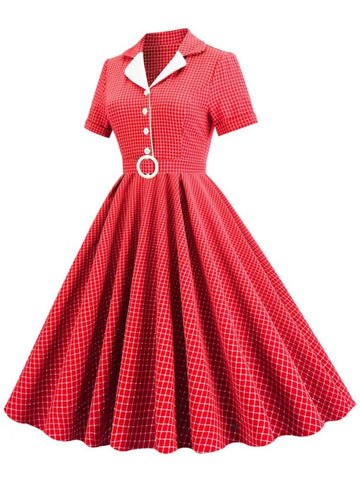 Robe Rouge de Soirée Rockabilly